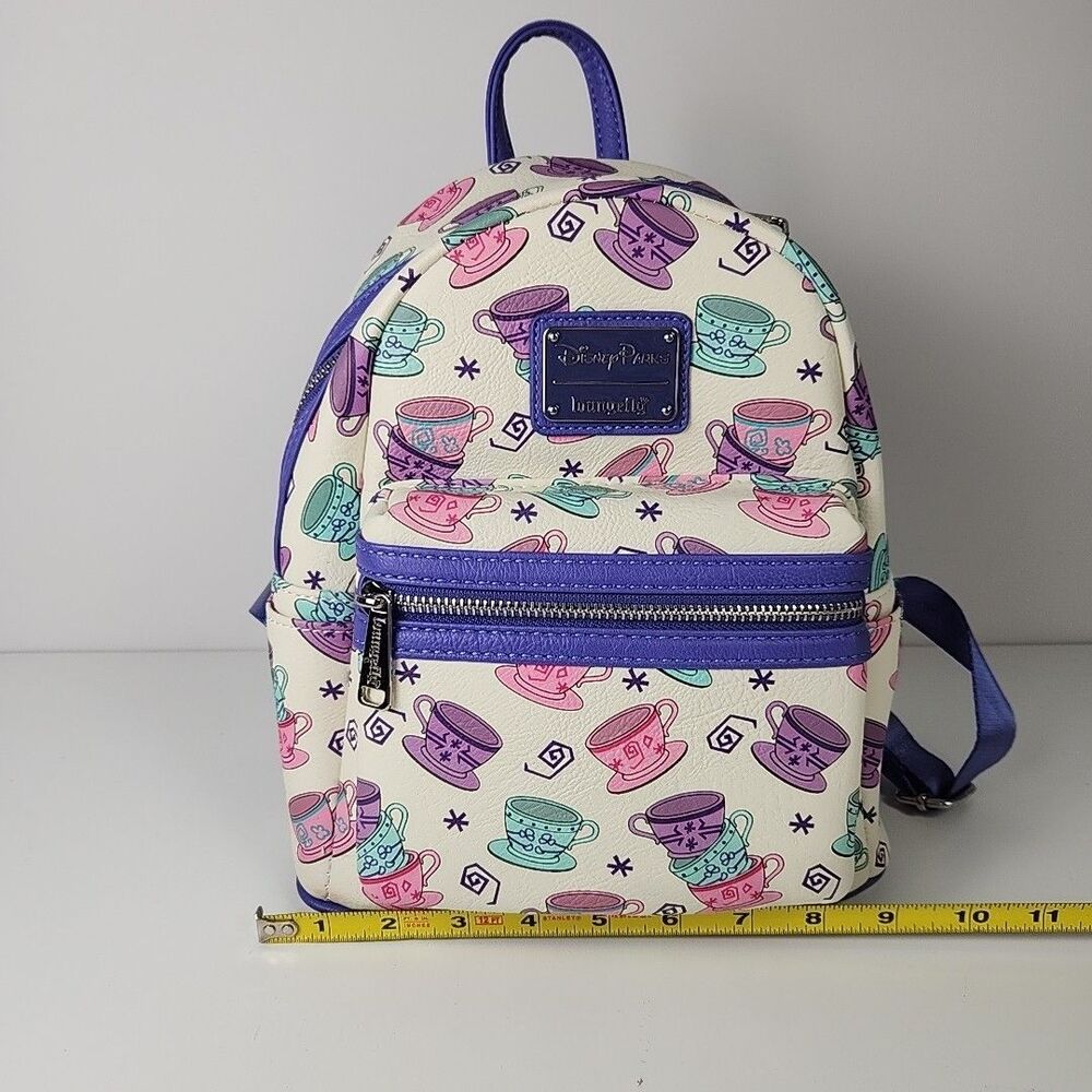 Disney Parks Loungefly Alice in Wonderland Mad Tea Party Teacups Mini Backpack - Picture 11 of 12